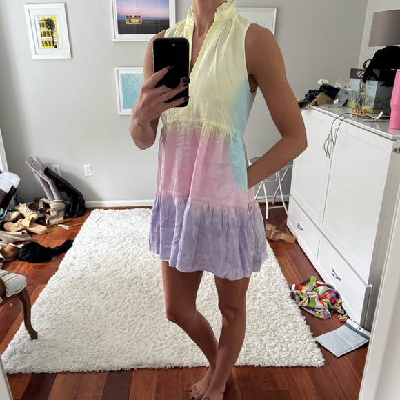 Amanda Uprichard Pastel Multicolor Sleeveless Dress - Picture 4 of 5